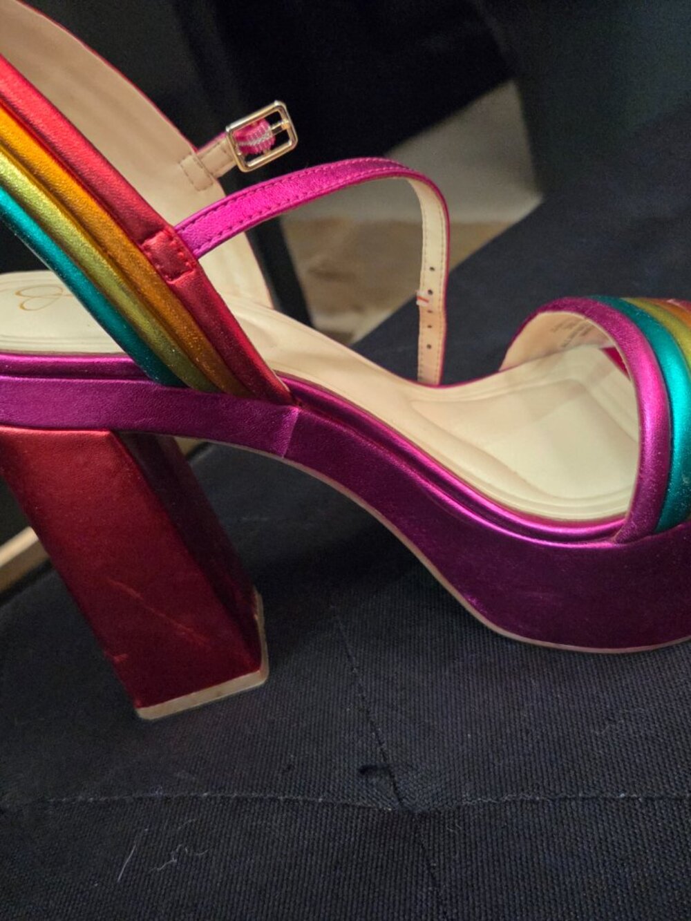 Jessica Simpson rainbow platform heel - Picture 2 of 5